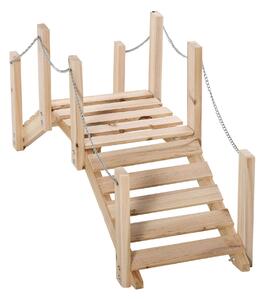 Portapiante Fioriera da Giardino 100x32x48 cm a Forma di Ponte in Legno
