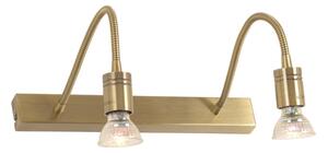 Applique classico illuminando frida ap2 gu10 led metallo orientabile - Illuminando