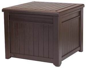 Baule Cassapanca da Esterno 72,2x59x71 cm in Resina Effetto Legno Keter Cube Wood Marrone