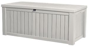 Baule Cassapanca da Esterno 155x64,4x72,4 cm in Resina Keter Pool Box 150G Bianco
