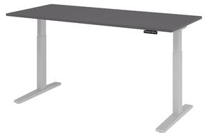Scrivania elettrica bümö XMKA - Struttura: argento, decorazione: grafite, dimensioni: 180 x 80 cm