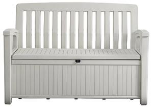 Panchina Contenitore da Giardino 132x89x61,2 cm in Resina Keter Patio Bench Bianca