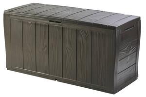 Baule Cassapanca da Esterno 117x58x45 cm in Resina Keter Sherwood Marrone