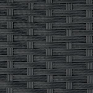 Panchina 2 Posti da Giardino 122x60x87 cm in Rattan Nera