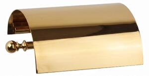 Portarotolo di carta igienica Con coperchio British Dimensioni16x13xh6,00 cm Stile Inglese Classico primo Novecento finitura oro
