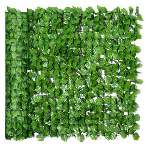 Arella Siepe Sintetica Artificiale 3x1m per Balcone e Giardino Foglie di Acero Verdi