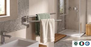 Porta Salviette da lavabo Doppio snodato cm 45 dimensioni 45,3x5,5x h5,5 cm Grand Hotel Acciaio inox Lucido
