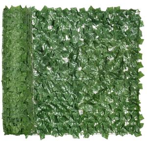 Arella Siepe Sintetica Artificiale 3x1m per Balcone e Giardino Foglie Verde Scuro
