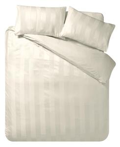 Set copripiumino e federa color crema in raso di seta per letto matrimoniale 200x200 cm So Soft Satin Stripe – Catherine Lansfield