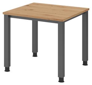 Scrivania bümö Serie Q - Finitura: rovere nodoso, Dimensioni: 80 x 80 cm, Struttura: grafite