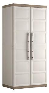 Armadio da Esterno 4 Ripiani 89x54x182H cm in Plastica Keter Excellence XL Alto Beige/Tortora