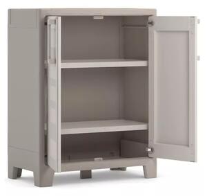 Armadio 2 Ripiani 80x44x100 cm Keter Gulliver Basso XL Sabbia e Beige