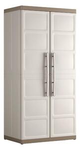 Armadio Portascope da Esterno 4 Ripiani 89x54x182H cm in Plastica Keter Excellence XL Beige/Tortora