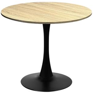 Tavolo da cucina rotondo, 70 cm, finitura in legno chiaro | Tavolo da pranzo elegante per 2 persone | Tavolo salvaspazio
