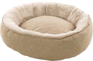 Cestino per gatti Flamingo Isidoor rotondo beige, dimensioni: 50 x 50 x 15 cm