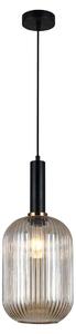 Lampada a sospensione Antiola nera 1xE27x40W in vetro, dimensioni: 125x20x20 cm, IP20, Italux