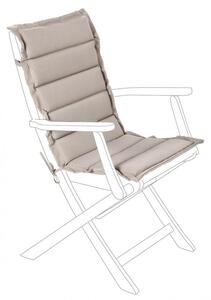 Cuscino Trapuntato Poly230 Beige Schienale Medio in Tessuto per Esterno