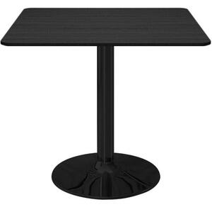 TORI STR: Tavolo quadrato da pranzo 70x70 cm | Tavolo da cucina in legno nero con finitura effetto fumo | Tavolino da salotto moderno con gambe in metallo