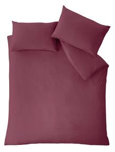 Set copripiumino e federa burgundy per letto matrimoniale 200x200 cm So Soft Non Iron – Catherine Lansfield