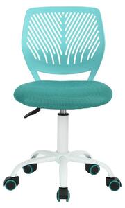 Sedia da ufficio ergonomica, regolabile in altezza, girevole, color turchese