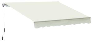 Tenda da Sole Avvolgibile a Parete 295x245 cm in Alluminio e Poliestere Bianco