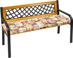 Panca liscia - 40x150 cm - Marrone,Rosso