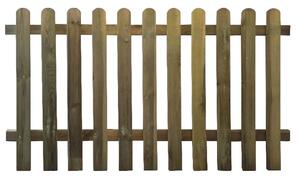 Steccato Recinzione da Giardino con Tavoletta 180x100 cm in Legno