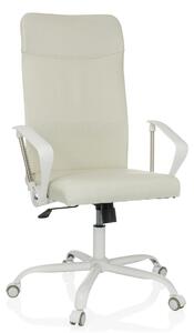 Sedia da ufficio con schienale alto, meccanismo basculante e colore beige