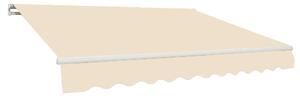 Tenda da Sole Barra Quadra 200x300 cm Tessuto in Poliestere Beige Unito