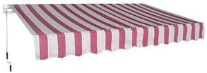 Tenda da Sole Barra Quadra 200x300 cm Tessuto in Poliestere Riga Bordeaux