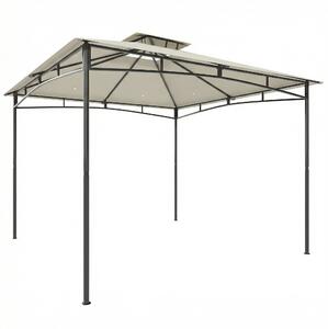 Outsunny Gazebo 3x3m Idrorepellente Stabile Resistente all'inverno Gazebo da Giardino con Telaio Superiore Richiudibile Doppio Tetto Bianco crema | Aosom Italy