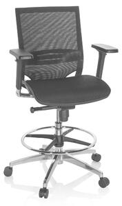Sedia da ufficio TOP WORK 78, realizzata in materiale a rete, colore nero, con altezza regolabile