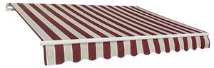 Tenda da Sole Barra Quadra 200x250 cm Tessuto in Poliestere Riga Bordeaux