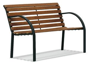 Panchina da Giardino 2 Posti in Acciaio e Legno Ranieri