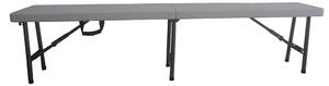 Panca Rettangolare Pieghevole 183x30x44 cm Horeca Bianco