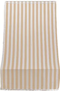 Tenda da Sole per Sormonto 140x250 cm in Poliestere con Anelli Ranieri a Strisce Beige