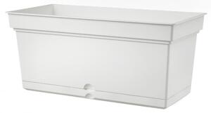 Vaso 98x47x47 cm in Polipropilene con Riserva d'Acqua e Sottovaso Tulli Aqua Elements 98 Bianco
