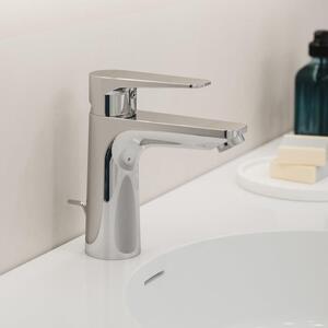 Kronenbach Radia 3.0: Miscelatore monocomando per lavabo con sistema di scarico a tirante da 1 1/4, a risparmio idrico