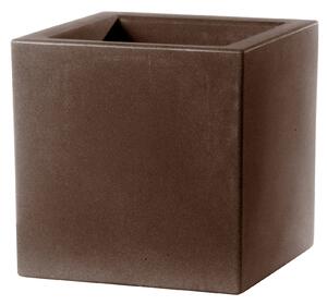 Vaso 30x30x30cm in Resina Tulli Schio Cubo Essential 30 Bronzo
