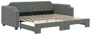 VidaXL Divano letto estraibile Grigio scuro 100x200 cm Tessuto