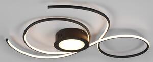 Lampada da soffitto Trio Jive LED 48 W, dimmerabile, nero opaco, temperatura di colore regolabile, luce notturna