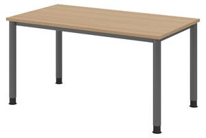 Scrivania bümö Serie H - Struttura: grafite, finitura: rovere, dimensioni: 140 x 80 cm