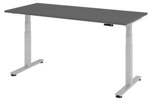 Scrivania elettrica bümö XDSM - Struttura: argento, decorazione: grafite, dimensioni: 180 x 80 cm