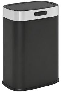 HOMCOM Cestino, Cestino da cucina in acciaio con coperchio che rimane aperto, secchio interno removibile, 21,5x19,5x30 cm, Nero | Aosom Italy