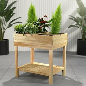 Mucola letto rialzato tavolo da giardino in legno con 4 scomparti portafiori fioriera serra serra fredda letto per erbe serra