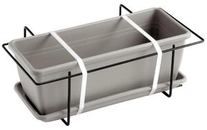 Vaso 40x17x14,5 cm in Polipropilene con Supporto Kit Cassetta Mare 40 Bruno