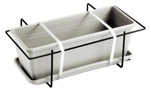 Vaso 60x17x14,5 cm in Polipropilene con Supporto Kit Cassetta Mare 60 Corda
