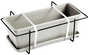 Vaso 40x17x14,5 cm in Polipropilene con Supporto Kit Cassetta Mare 40 Corda