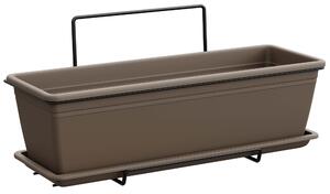 Vaso 50x17x14,5 cm in Polipropilene con Supporto Kit Wall Cassetta Mare 50 Bruno