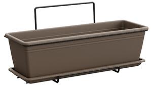 Vaso 60x17x14,5 cm in Polipropilene con Supporto Kit Wall Cassetta Mare 60 Bruno
